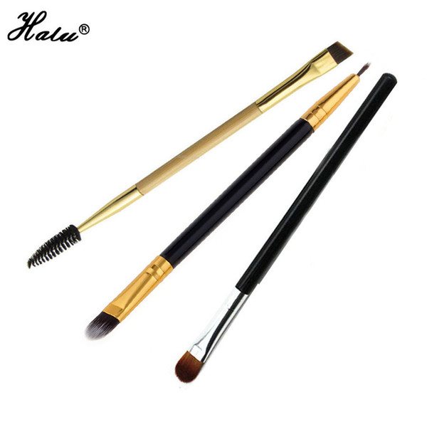 Halu double end eyebrow makeup brushes single eyelash make up brushes professional maquillage cosmetic powder lip eyeliner brush