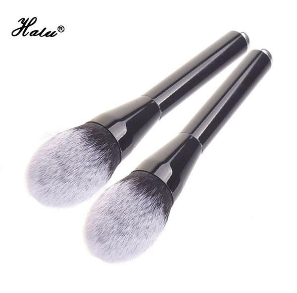 Halu Black Contour Makeup Brushes Synthetic Hair Large Powder Blush Brush Cosmetic Make Up Brush Liquid Foundation Makeup Tool