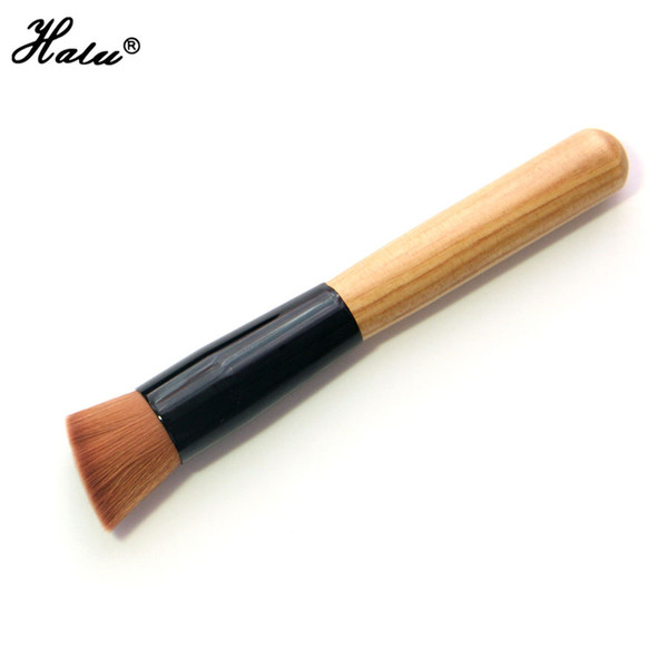 HaLu HOT 1PCS Powder Makeup Brushes Wooden Handle Kabuki Multi-Function Blush Brush Mask Brush Foundation Makeup Beauty Tools