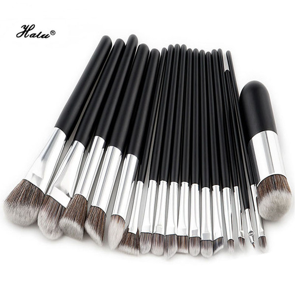 Halu 18Pcs Professional Makeup Brushes Set Soft Makeup Foundation Contour Brushes Face Eye Shadows Make Up Tool