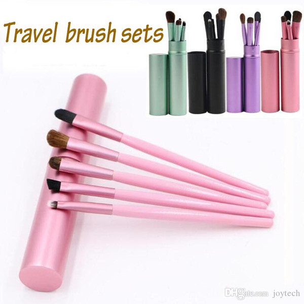 5pcs/Set Travel Portable Mini Eye Makeup Brushes Set for Eyeshadow Eyeliner Eyebrow Lip brues Make Up Brushes Kit Professional tools