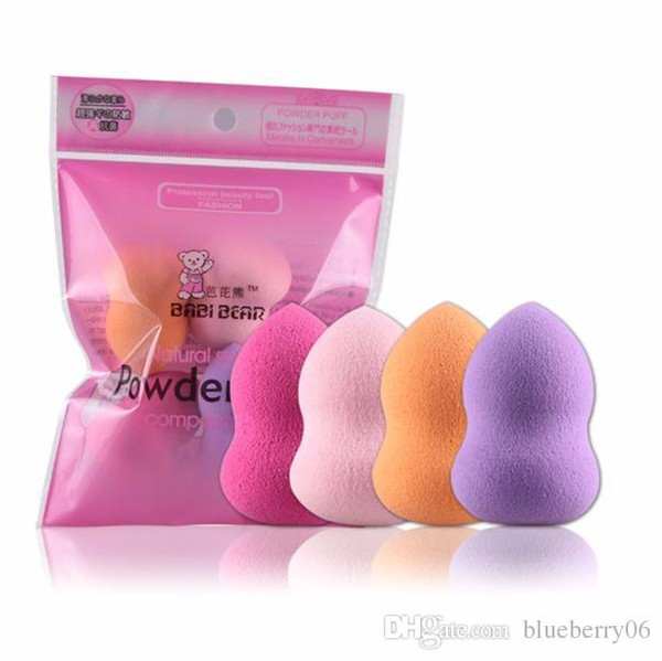 4Pcs/Set Fashion Professional Beauty Flawless Makeup Foundation Puff Multi Shape Sponges Beauty Puff Blender Sponge Free shipping