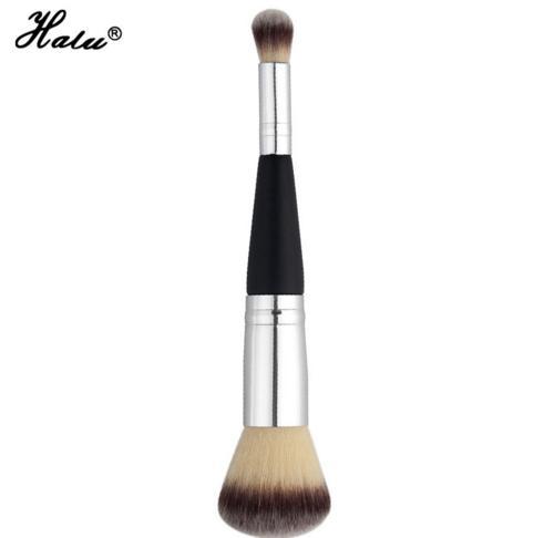 HaLu Double Ended Makeup Brushes Eye Shadow Blush Synthetic Hair Cosmetic Brushes Wood Professional Single Make Up Beauty Tool