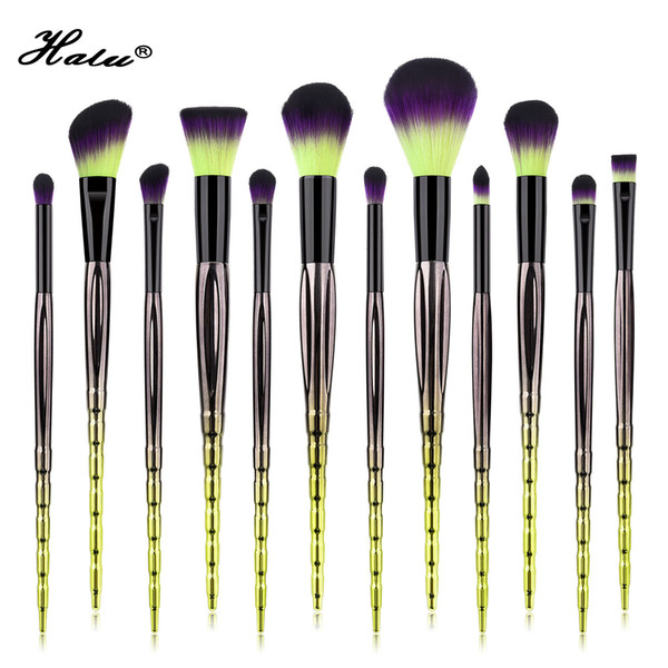 Halu 12pcs Shooting Star Professional Foundation Makeup Brushes Set Eyeshadow Makeup Brush Concealer Powder Brush Set