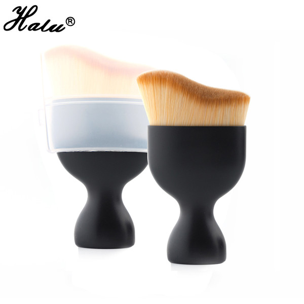 Halu 1pc Contour Foundation Brush S Shape Cream Makeup Brushes Loose Powder Brush Multifunctional Make Up Brushes With Protect Lid