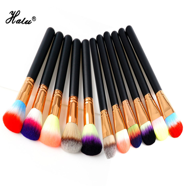 Halu Contour Makeup Brushes Synthetic 1Pc Quality Colorful Blush Powder Brushes Make-Up Tool Liquid Foundation Cosmetic Tool