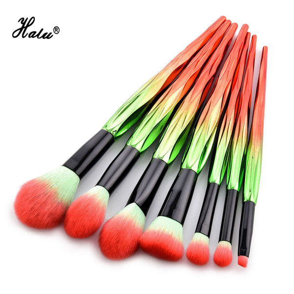 Halu Unicorn Rainbow Makeup Brushes Set Gradiant Redbud Cosmetic Foundation Blush Eyeshadow Brush Professional Make Up Brush Set