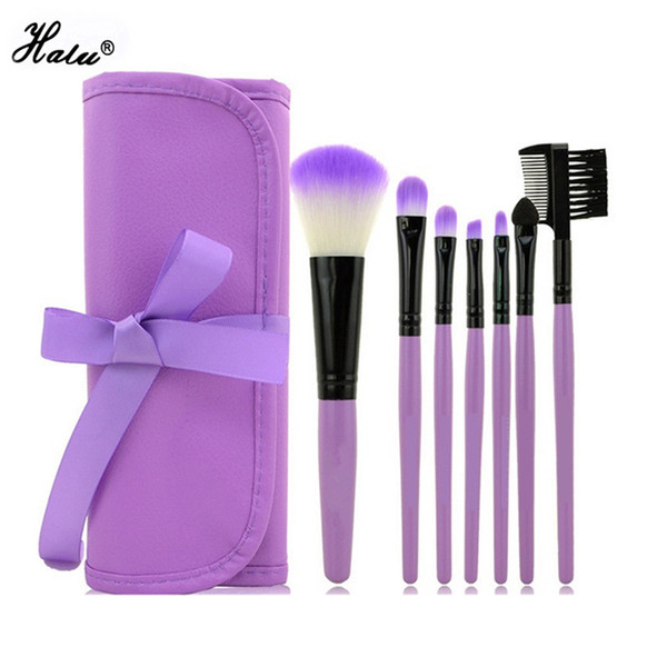 7pcs Professional Makeup brushes With Bag Pro hair eyebrow foundation brush pen cleaner sets Cosmetic maquiagem make up brush set Blusher