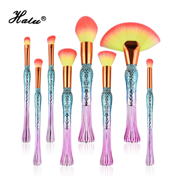 Halu Professional Makeup Brushes Set Gradiant Chinese Fourtune Bird Tail Cosmetic Foundation Brush Blush Make Up Brush Set Kits