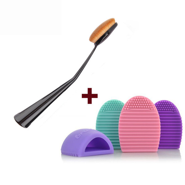 HaLu Oval Makeup Brush And Brushegg Cleaning Cosmetic Foundation Powder Brushes Washing Silica Cosmetic Clean Tools Set Hot