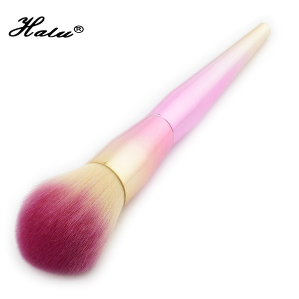 HaLu Single Makeup Foundation Loose Power Brush Rainbow Pink Super Soft Beauty Cosmetic Cream Contour Blush Brush