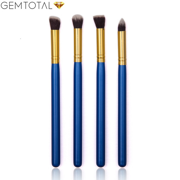 4Pcs/1set Professional Blue Eyeshadow Brushes Set Blending Eye Shadow Eyelash Pencil Brush Makeup Tool Top Quality for Women