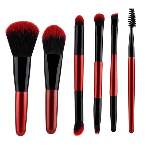 Zouyesan free shipping 2019 6 double head makeup brush portable beauty kit