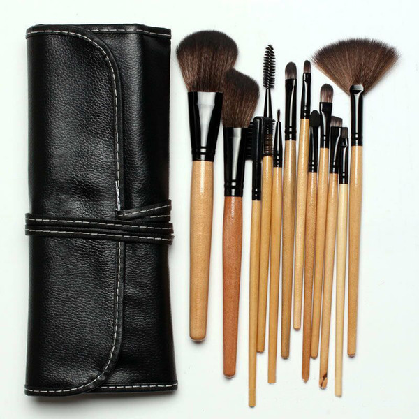 zouyesan Free Shipping 2018 12 black rod make-up brush set professional beauty makeup brush beginner beauty tools