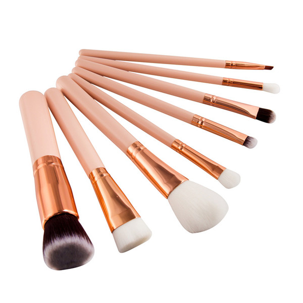 zouyesan Free Shipping 2019 8 powder handle rose gold makeup brush portable makeup brush beauty makeup kit