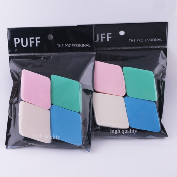 zouyesanFree Shipping 2019 Wash face four-color large sponge diamond makeup puff thickening hydrophilic wet and wet