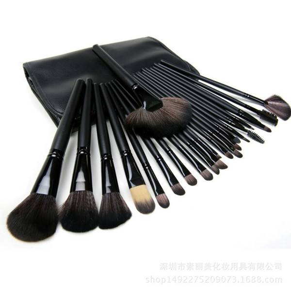 zouyesan Free Shipping 2019 24 black rod make-up brush set professional beauty makeup brush beginner beauty tools