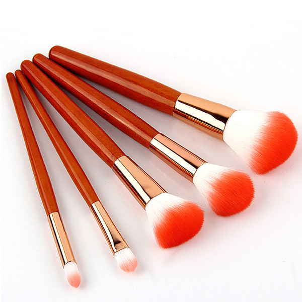 zouyesan Free Shipping 2019 5 imitation mahogany handle makeup brush for beginners portable makeup kit