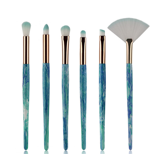 zouyesan free delivery 2019 6 Marble Makeup Brush Mini Makeup Brush Marble Makeup Brush Eye Beauty Tool Set