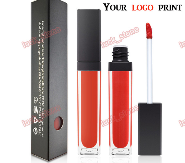 27 color no logo lipgloss Square tube Nonstick cup, long Lasting matte Lip Gloss in black box 2017 fashion welcome OEM order