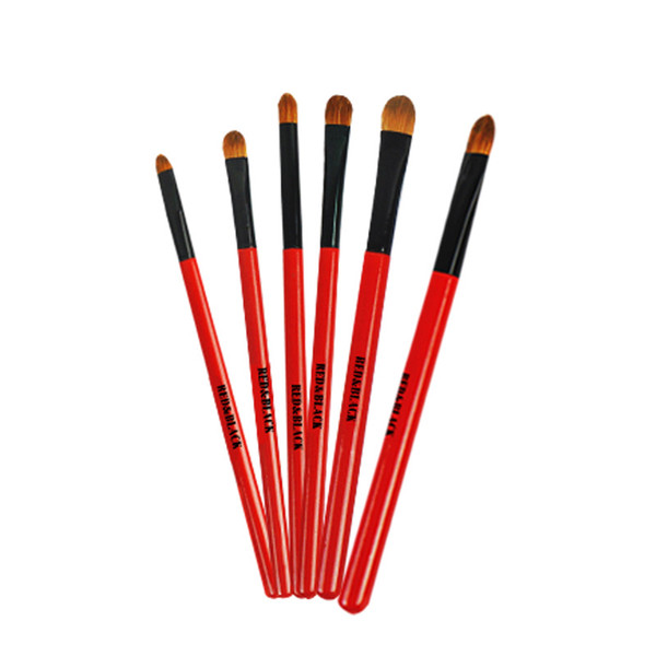 Red&Black Eyeshadow Black Flat Brush Face Powder Foundation Tool Blusher Make Up Brushes