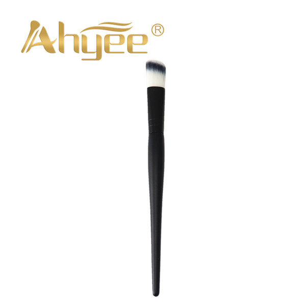 Ahyee New 1 PCS Angled Concealer Brush Black Wood Handle Aluminum Ferrule Synthetic Hair Dense Soft Makeup Brush Tool