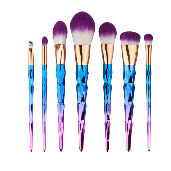 JIEFUXIN Diamond Shape Makeup Brushes Set Beauty Cosmetic Eyeshadow Lip Powder Face Pinceis Tool Make up Brush Kits