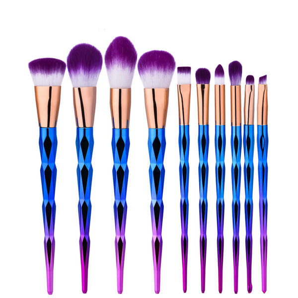 JIEFUXIN Makeup Brushes Set Diamond Cosmetic Rose Gold Brush 10pcs/7pcs Foundation Eye shadow Blusher Powder Hot Make up Brushes