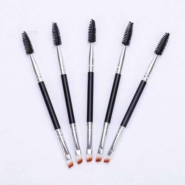 best Makeup Eye Brow Eyebrow Brush Synthetic Duo Makeup Brushes Double Eyebrow Brush Head Brushes Kit Pinceis