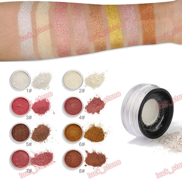 new arrive no logo single color eyeshadow loose powder accept private label 8 color choice personal makeup 72*72*34mm,net weight 10g