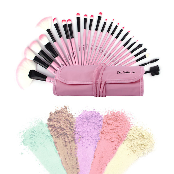 24PCS/set Vander Make up Brush Soft Cosmetic Set Blush Eyeshadow Makeup Brushes Tools For Beauty