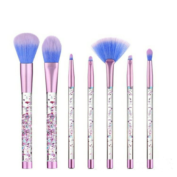 zouyesan Free Shipping 2019 7 Crystal Smoothie Liquid Crystal Makeup Brush Set Professional Beauty Makeup Brush Beginner Beauty Makeup Tools