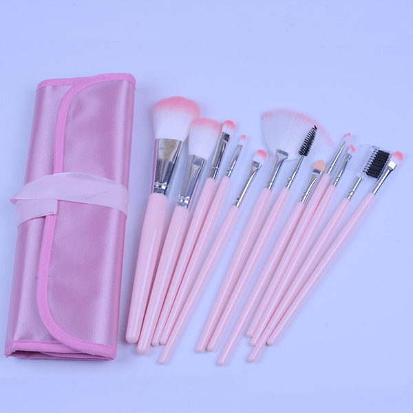 Professional 12 pcs Makeup Brushes Set Foundation Blending Powder Eyeshadow Contour Concealer Blush Cosmetic Makeup Tool