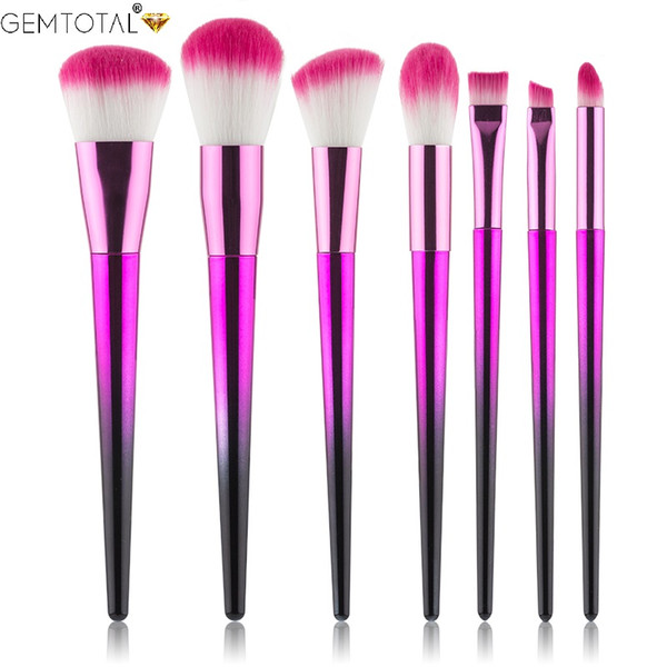 7pcs/set Makeup Brushes Kit Women Cosmetics Tool Professional Powder Foundation Eyeshadow Lips Makeup High Quality Hair Brushes