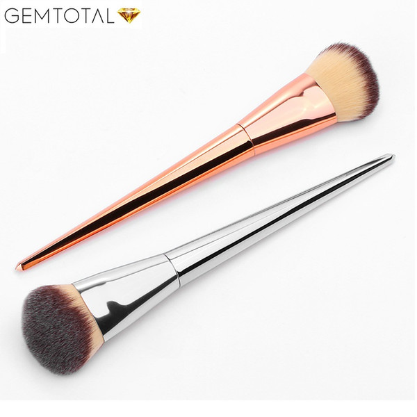 Best Pro 1 PC Cosmetic Makeup Brush big foundation brush Large Electroplating Rod Conical Makeup Brush Foundationmake up Beauty Tools