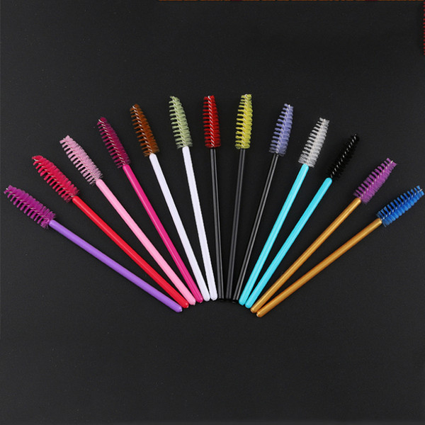 Disposable Eyelash Brush 100pcs/lot Makeup brushes Mascara wands Eye lash brow Combs Beauty makeup tools