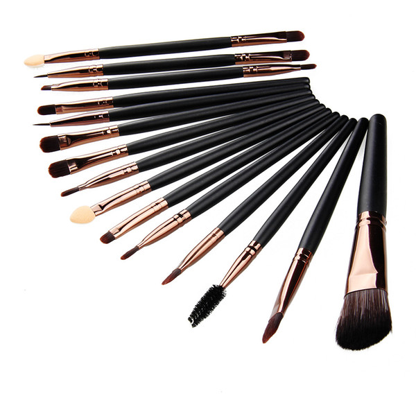 Zouyesan Free Shipping 2019 Dessert Makeup Rose Gold Tube 15 Brown Eyeshadow Brush Beauty Tool Set