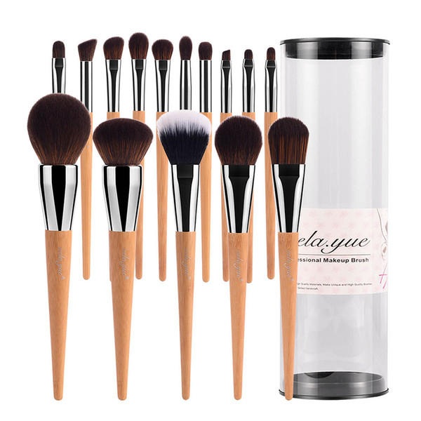 vela.yue Professional Makeup Brushes Set Full Function Travel Face Cheeks Eyes Lips Beauty Tools Kit with Case Cruelty-free Vegan