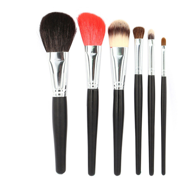 Nature Hair Makeup Brushes Set 6pcs Professional Powder Foundation Blusher Concealer Eyeshadow Lips Make Up Brushes Beauty Tools Kit