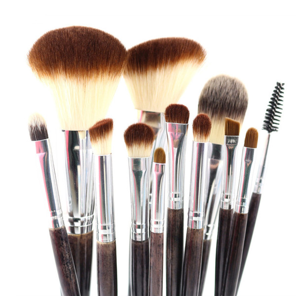 Professional Makeup Brushes Set 12pcs Soft Powder Foundation Blush Eyeshadow Lipgloss Complete Beauty Brush Tools Kit No Logos