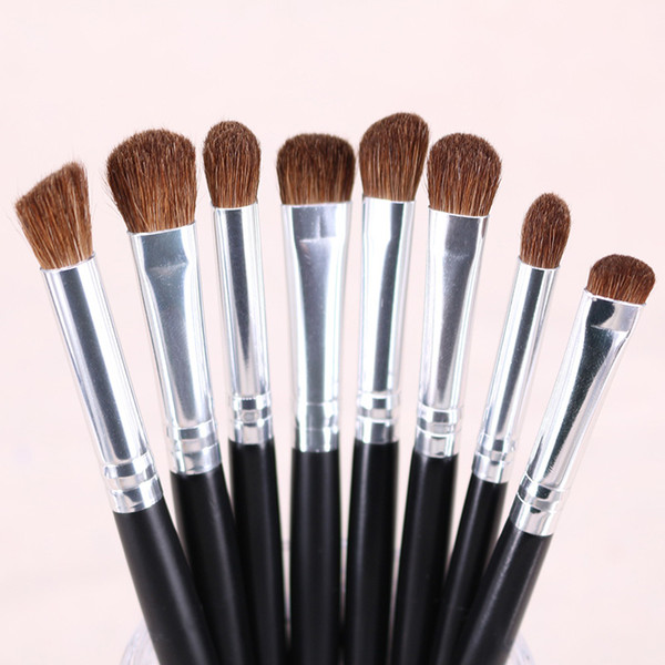 8pcs Professional Eyes Makeup Brushes Set Eyeshadow Eyeliner Eyelash Eyebrow Smudge Blending Contouring Make Up Beauty Tools Kit