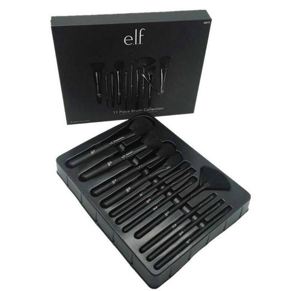 2018 HOT 11pcs/set ELF Makeup Brush Set Face Cream Power Foundation Brushes Multipurpose Beauty Cosmetic Tool Brushes Set with box