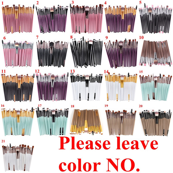 20Pcs Cosmetic Makeup Brushes Set Powder Foundation Eyeshadow Eyeliner Lip Brush Tool Brand Make Up Brushes beauty tools pincel maquiagem