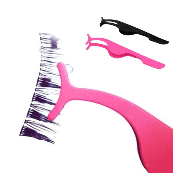 New hot sale False Eyelashes Makeup Tool Stainless Steel False Eyelash Fake Eye Lash Applicator Clip Makeup Tweezers