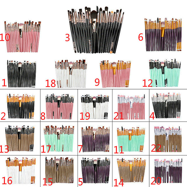 20 pcs brand Makeup Brushes Professional Cosmetic Brush set With nature Contour Powder Cosmetics Brush Makeup