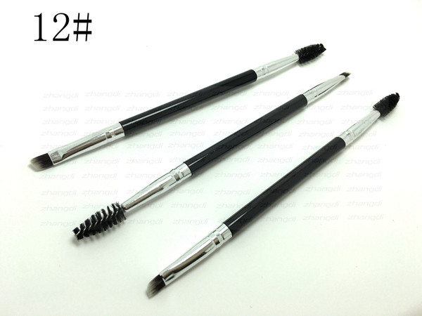 Free shipping epacket china Post!Makeup Eye Brow Eyebrow Brush 12# Synthetic Duo Makeup Brushes Double Eyebrow Brush Head Brushes Kit Pincei