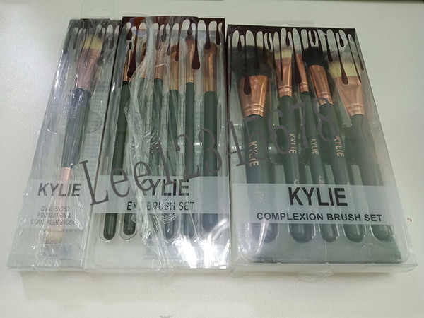 hot Kylie black makeup brushes cosmetics Complexion Brush Set Eyeshadow Palettes Foudation Makeup Brushes High Tech Make Up Tools kit