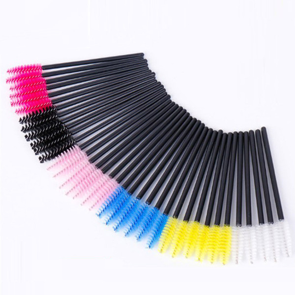 2000pcs Wholesale Disposable Eyelash Brush Mascara Wands Applicator Eyelash Comb Makeup Brushes Individual Lash Removing Swab Micro