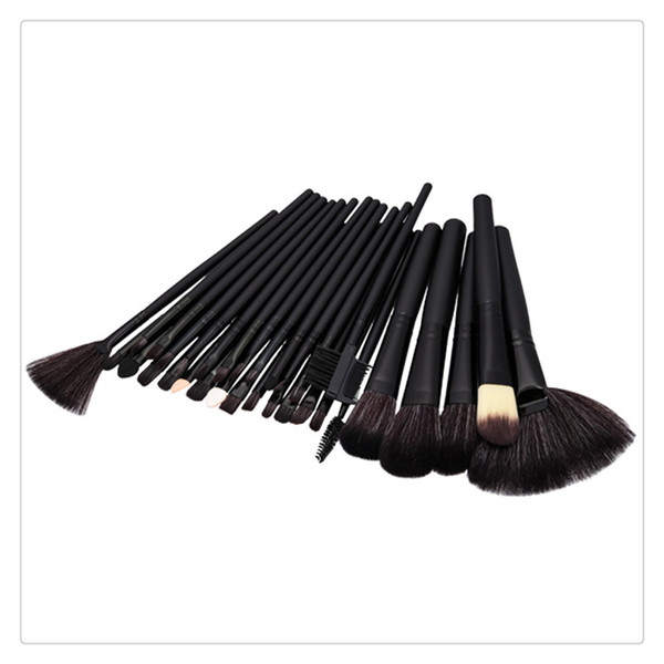 Makeup Brushes 32 PCS Wool Makeup Brushes Tools Set With PU Leather Case Cosmetic Facial Make up Brush Kit Tools Free Shipping