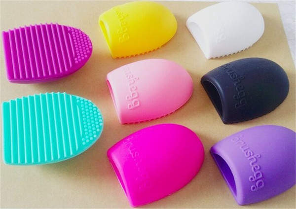 HIGH QUALITY!New Egg Cleaning Glove MakeUp Washing Brush Scrubber Board Cosmetic Brushegg Cosmetic Brush Egg Brush Clean tool free shipping
